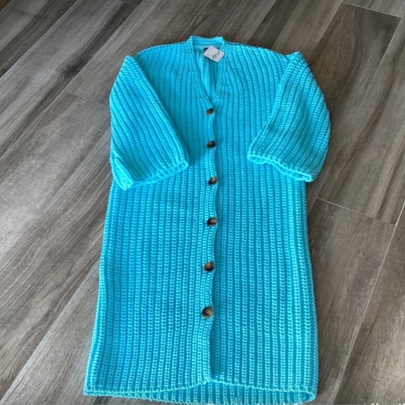 Free people Offside Crystal Seas longline cardigan XS NWT *HOST PICK* - Picture 4 of 6